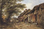 William Pitt Old Cottages at Stoborough,Dorset (mk37) oil painting reproduction